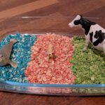 Tiere in Haferflocken